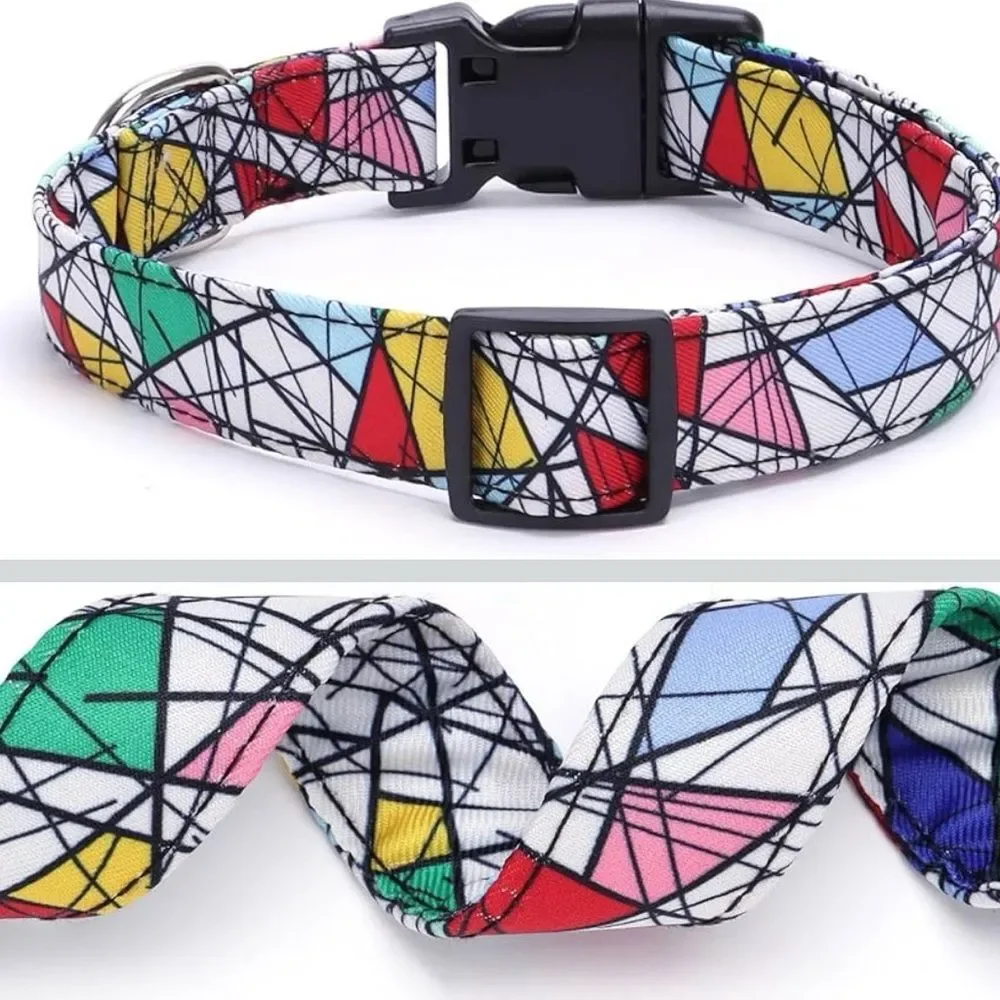 Unisex Moonpet Dog Collar abstract design size large